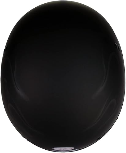 Miniatura 5 de Hot Leathers HLT68 'Tipo 1' llamas negras planas para motocicleta, aprobado por DOT, medio casco para hombres y mujeres motoristas