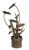 Anthurium and Hummingbird Fountain 39.5" H Iron