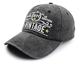 55th Birthday Gifts for Women Men, Turning 55 Years Old Birthday Decorations Baseball Cap, Adjustable Cotton Embroidered Vintage 1971 Limited Edition Hat Black