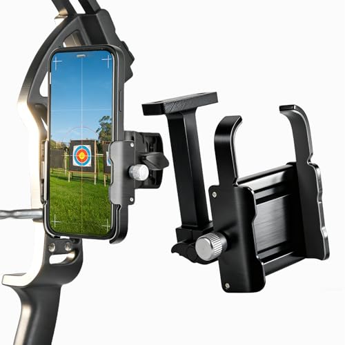 SPG 360 Rotatable Universal Compound Bow Phone Mount Adjustable Bow Phone Mount Stable Shockproof Design Archery Compound Bow Hunting Accessories