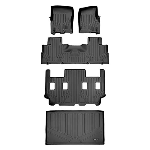 MAXLINER Floor Mats - Cargo Liner Set Black Compatible with 2011-17 Expedition EL/Navigator L with 2nd Row Bucket Seats Without Console
