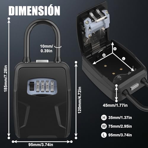 Caja metálica con llave 20 caja metalica con llave marca Diyife (2)