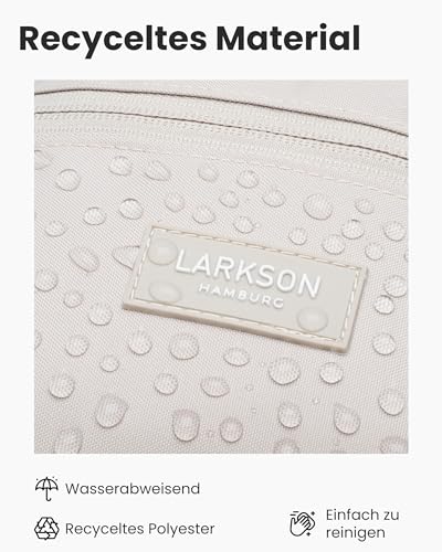 LARKSON Bauchtasche Damen & Herren Beige - Finn - Hüfttasche für Sport Outdoor Stadt - Gürteltasche Stylisch für Festival - Crossbody Bag mit Gurt - Wasserabweisend
