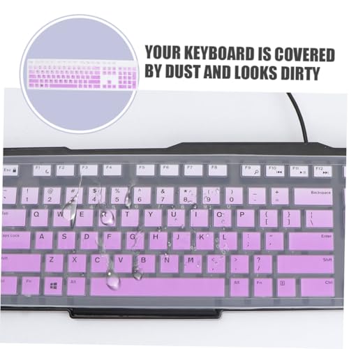 Funda de teclado impermeable de silicona NUOBESTY en morado degradado 3