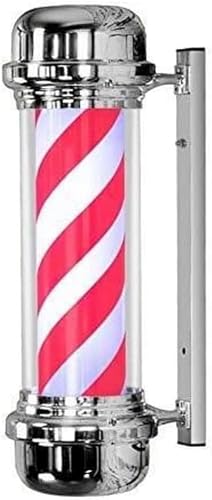 Enseigne de barbier haut de gamme avec finition chrome LED