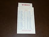 VINTAGE 1966 ATLANTA BRAVES FIRST YEAR POCKET SCHEDULE RARE RARE RARE