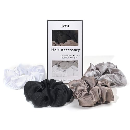 Image of Hair Scrunchies for Women - Hair Ties No Damage Both for Thick Hair or Thin Hair Curl Hair No Crease Scrunchies Ponytail Holder No Hurt Your Hair