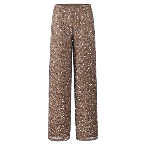 Pantalon à paillettes sexy pour femme look Y2K de fête et ville