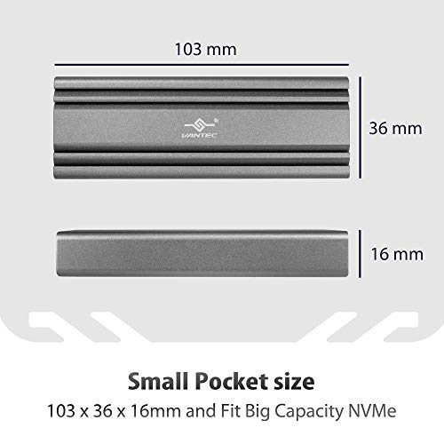 Caja externa Vantec para SSD M.2 Nvme USB 3.1 Gen 2 Tipo C miniatura 6