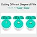 DUBSTAR 3-in-1 Pill Crusher Pill Grinder, Pill Crusher Fine Powder with Brush, Pill Crushers for Elderly with Pill Cutter and Storage, Pill Cutter Splitter for Small or Large Pills (Green)