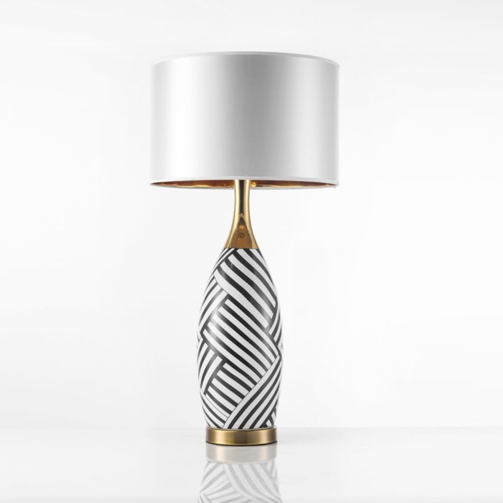 Moderna Lampada da Tavolo in Ceramica a Led Creativo Stile Americano Scrivania Luci Casa Soggiorno Camera da Letto Comodino Decorazione (Stile 1)