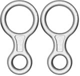 Kong. 8 Classic – Discensore in Alluminio. Controllo Fluido della Discesa. Per Corde 9-12mm. Leggero e Resistente. Made in Italy. Certificato EN 15151-2 UIAA. Peso 110g. Lucido (Confezione da 2)