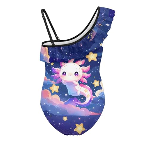 Image of Girls One Piece Swimsuits Size 3-14 Trendy Ruffle Bathing Suit Casual Hawaiian Summer Beach Swimwear