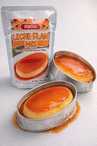 Miguelitos Leche Flan Ready Mix (Creme Caramel Dessert Mix) 500g with 2 LLANERA Molder Bundle