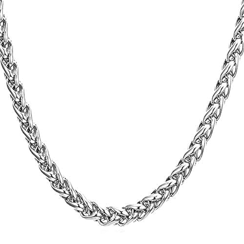 AN Traders Chain for Men and Boys Silver Rice Neck | Stainless Steel Chains Birthday Gift & Anniversary Husband-picture-15