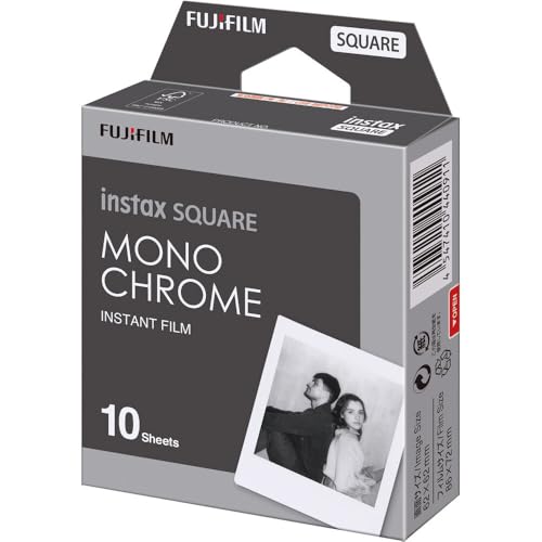 Pelicula instantánea Fujifilm INSTAX Square en blanco y negro, paquete de 10 exposiciones, para cámaras INSTAX SQUARE miniatura 2