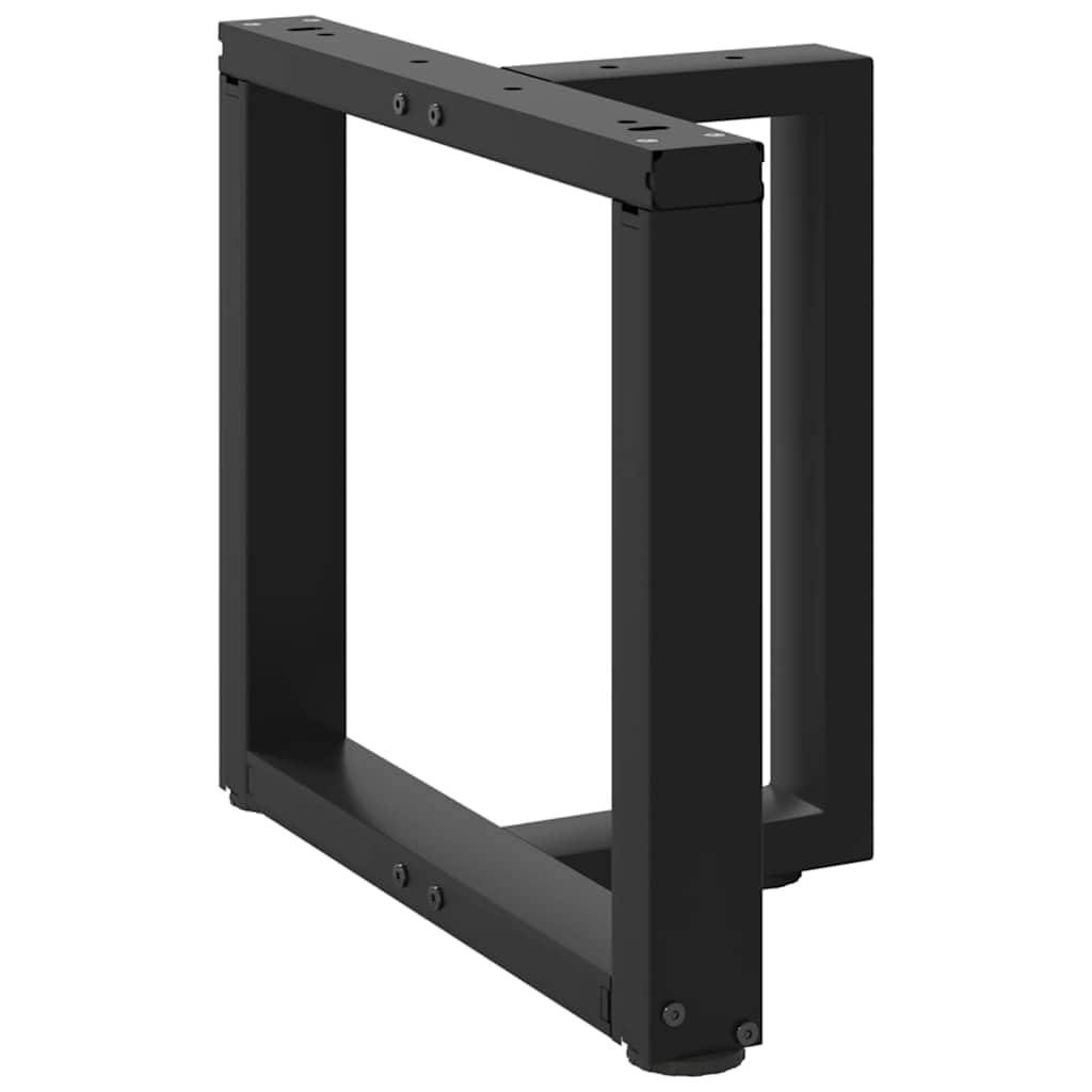 Gambe per tavolo da centro a forma di T, 2 pezzi, nero, 50 x 25 x