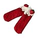 XuHang Chaussons en velours corail pelucheux 3D Motif fruits - Rouge - Taille Unique