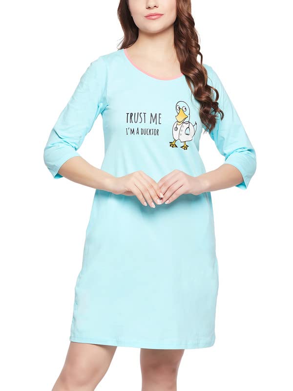 Women's Cotton Graphic Print Sleep Short Nightdress