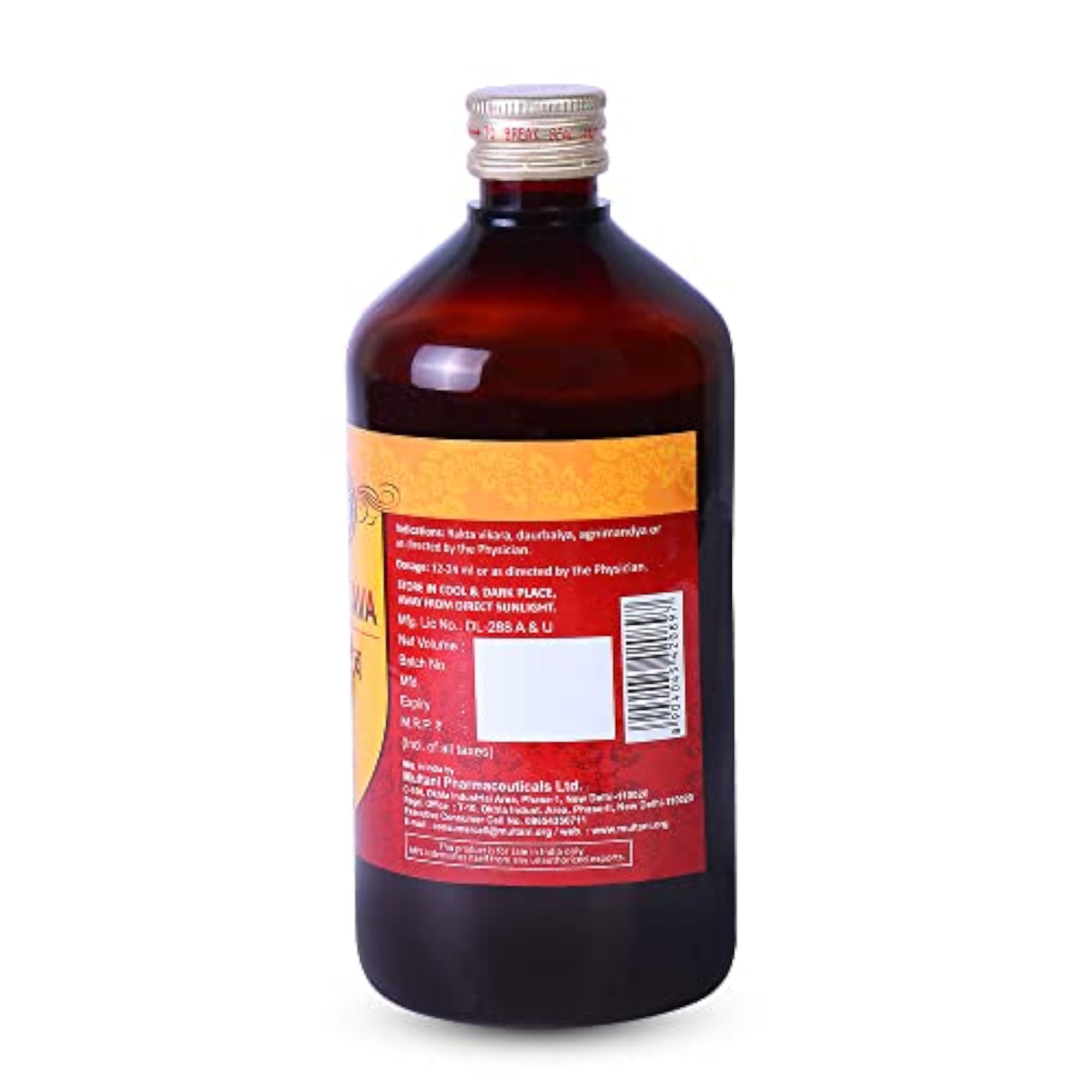 Multani Sarivadyasava Ayurvedic Blood Purifier, 450 ml