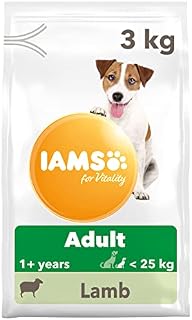 IAMS for Vitality Small/Medium Breed Adult Dry Dog Food with Lamb, 12 kg