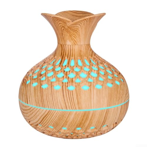 Diffuseur d'huiles essentielles avec fonction brumisateur pour améliorer l'air intérieur et la relaxation (lumière)