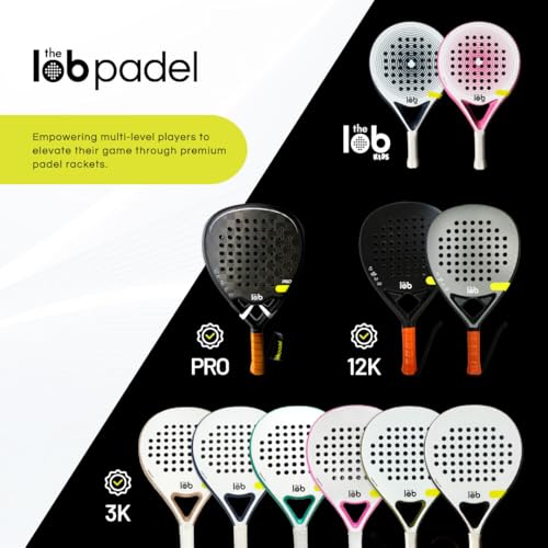 Raqueta de Pádel de Fibra de Carbono Negra miniatura 3