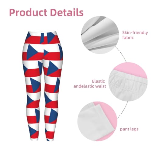 Leggings de compresión suaves premium con diseño de la República Checa 6