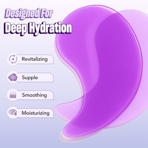 Image of NAZANO Under Eye Patches - 60 Pack Eye Masks | for Puffy Eyes, Dark Circles, Bags & Wrinkles with Collagen & Hyaluronic Acid - Eye Care Pads for Daily Skincare (Purple)