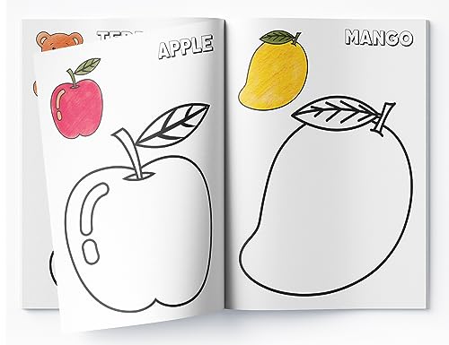 Image of Preschool Activity Book: Coloring - Crayon Fun Activity Book for Kids Ages 3-5 | Big Pictures to Color, Shapes, Animals & More | Boost Creativity & Fine Motor Skills | 2+ Hours of Coloring Fun
