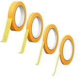 TsLinc 4 Rolls Fine Line Tape, Thin Masking Tape in 1/16, 1/8, 1/4 and 1/2 Inch Wide x 52 Yard, Fine
