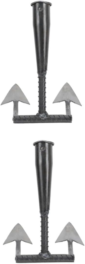 2pcs Multi-Function Triangle Hoe for Gardening Pointed for Digging Weeding and Soil Loosening Dual-Tooth Design for Cultivating Flowers and Vegetables