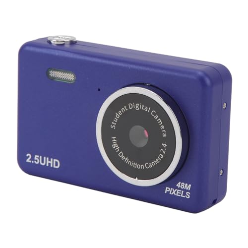 Fotocamera per Principianti per Adolescenti, Fotocamera per Vlogging da 48 MP 2,5K con Zoom Digitale 8X con Messa a Fuoco Automatica e Schermo IPS da 2,4 Pollici (blu scuro)