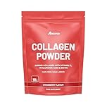 Collagen Powder - Collagen Peptides Powder with Hyaluronic Acid, Vitamin C & Biotin, 5000mg Hydrolysed Bovine Collagen per Serving, Strawberry Flavour, 30 Servings (165g)