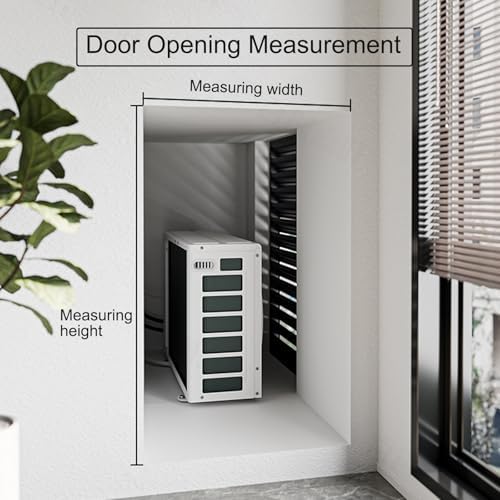 White Metal Access Door with Keys - 35x40cm Outdoor Access Panel for Air Conditioners & Electrical Cables, Versatile Attic Concealed Door Solution (13.7x15.7in)