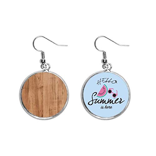 Pendientes de sandía con diseño irregular texturizado de grano