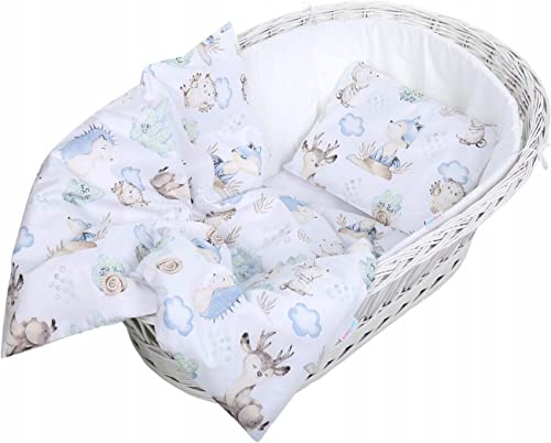Babymam Baby 2pc Bedding Set fit Cradle/Moses basket/Pushchair 70x80 Wolf in the Forest