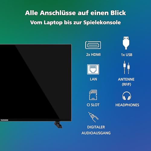 TELEFUNKEN QF40VP750S QLED Fernseher 40 Zoll Smart TV VIDAA Full HD Fernseher, HDR TV mit integriertem Triple-Tuner, LED TV schwarz (2026) – Ansicht 4