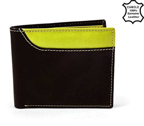 CANDLE Slim Genuine Leather Wallet for Men - Bifold RFID Blocking 6 Card Holders with 1 ZIP Coin pocket 2 Cash compartment Gift Box - Image 3