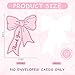 Whaline 100Pcs Pink Bow Mini Thank You Cards Bowknot Small Business Cards Thank You Notes for Stores Restaurants, 2.5 x 3.5 Inch