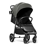 Mompush Nova Infant Baby Stroller for Newborn to Toddler, Oversized Seat up to 50 lbs, All-Terrain 10
