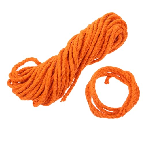 COSMEVIVI 1 ロール 猫の登山ロープ 猫の木のロープ 室内猫用爪とぎ ねこクライミングフレーム 糸 bundok 毎日使うスクラッチロープ 耐摩耗性猫引っかきロープ 麻縄 Orange