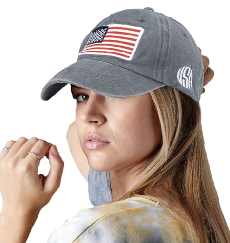 Casquette baseball USA protection solaire en coton doux pour tête sensible