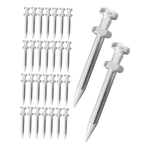 VICASKY Garden Lawn Aerator Shoes Accessories 30pcs Metal Aerator Pegs Replacement Spikes for Soil Aeration Tool Easy Install Remove