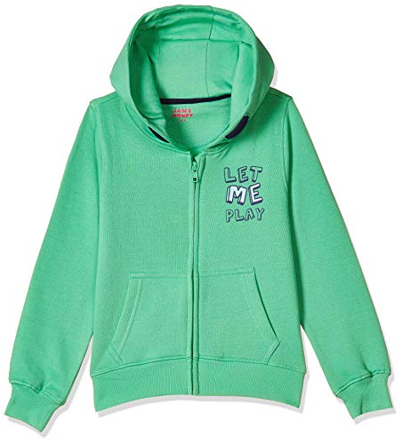 Image of Amazon Brand - Jam & Honey Girl's Cotton Winter Regular Fit Hooded Sweatshirt