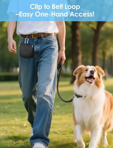 image for RBibei【One-Hand Access Silicone Dog Treat Pouch, Small Pocket Sized 