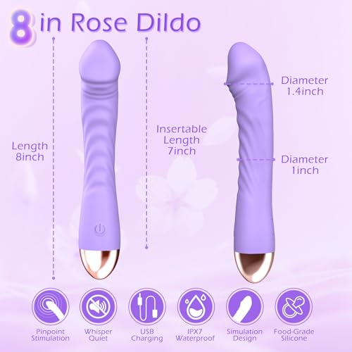 Vibrator-Sex-Toys-for-Women-Erncuuc-Realistic-Dildo-Adult-Toys-with-10-Vibration-Modes-USB-Rechargeable-IPX7-Waterproof-Quiet-G-Spot-Clitoral-Silicone-Dildos-Vibrators-for-Couples-Purple