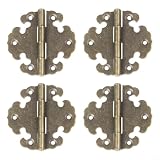Cerniere in rame antico, hardware esterno in stile antico, cerniere in bronzo per mobili in legno di canfora per il restauro di scatole di armadi vintage