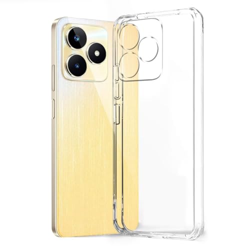 Image of COVERBLACK Rubber Back Cover for Realme C53 - RMX3762 - Transparent