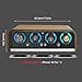 Watch Winder for Automatic Watches, Watch Winders 4 Slot for Rolex, 4 Rotation Mode Setting & Blue LED Light, Walnut Grain Design with Super Quiet Motor, Gift for Man-Brown